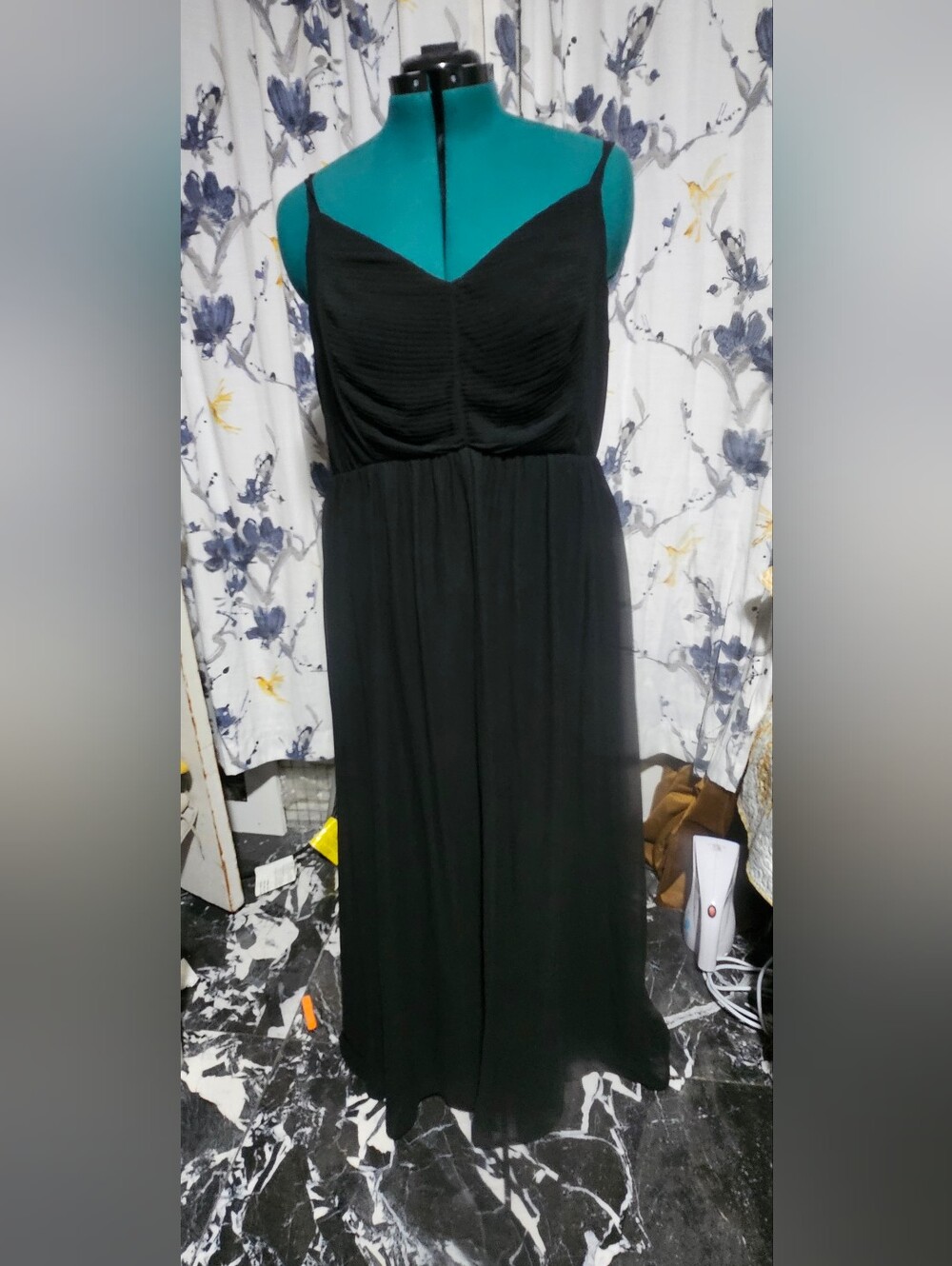 Black Spaghetti Strap Maxi Dress